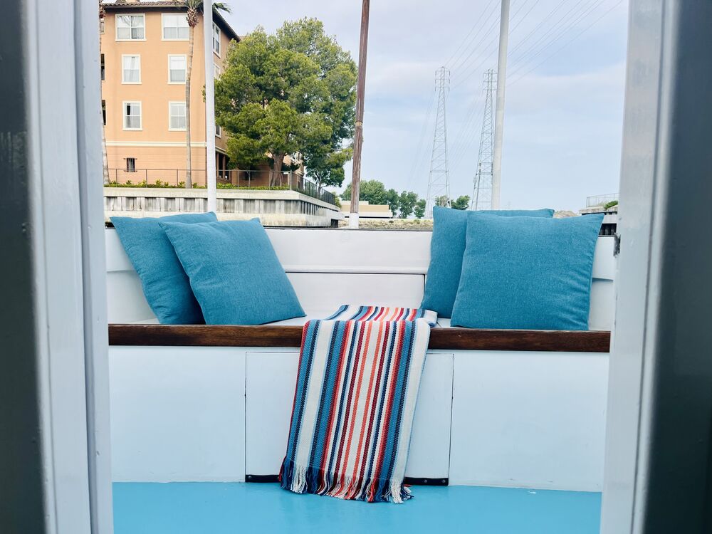 Seating area on the aft deck.