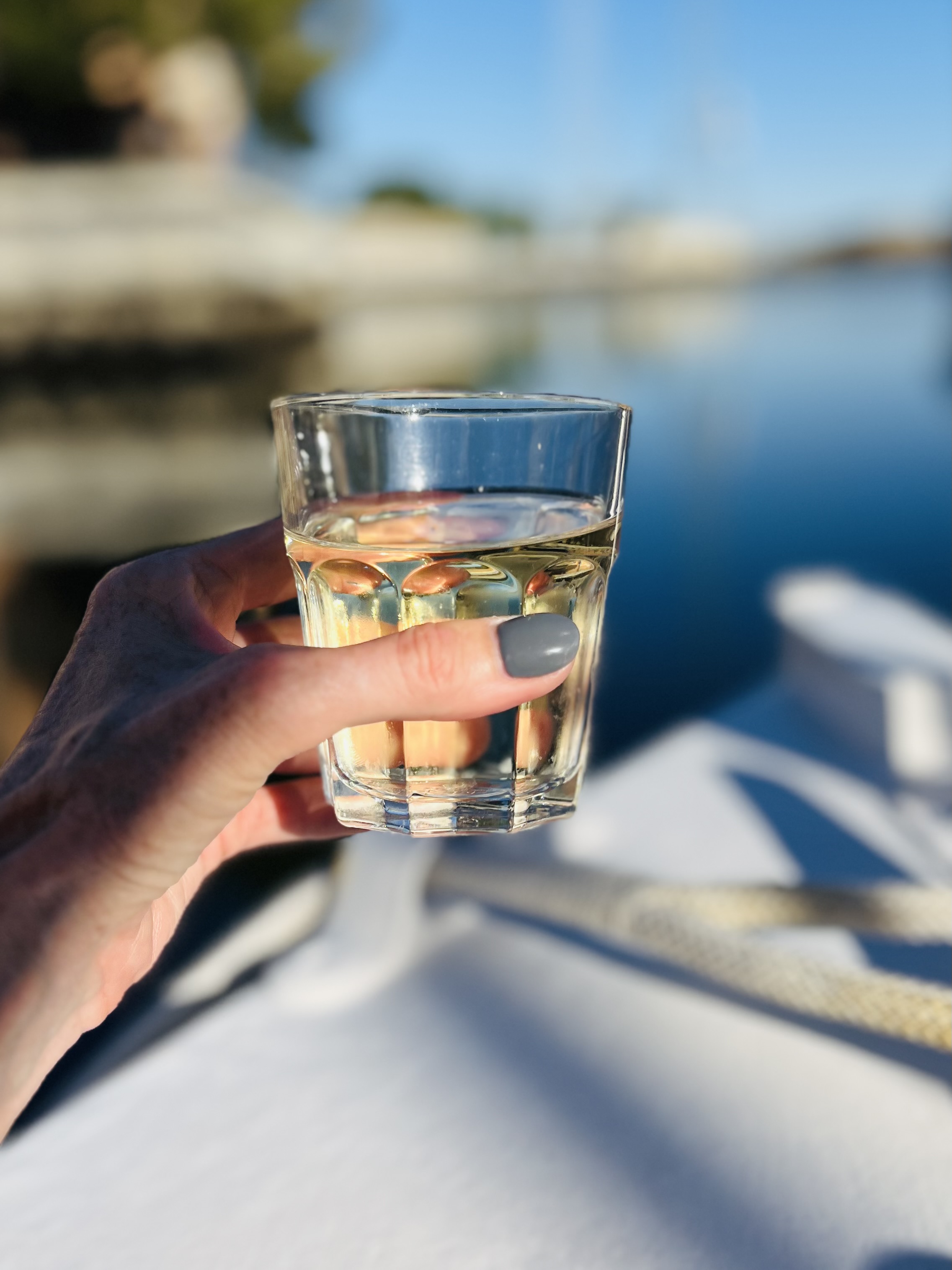 An evening drink on the aft deck.