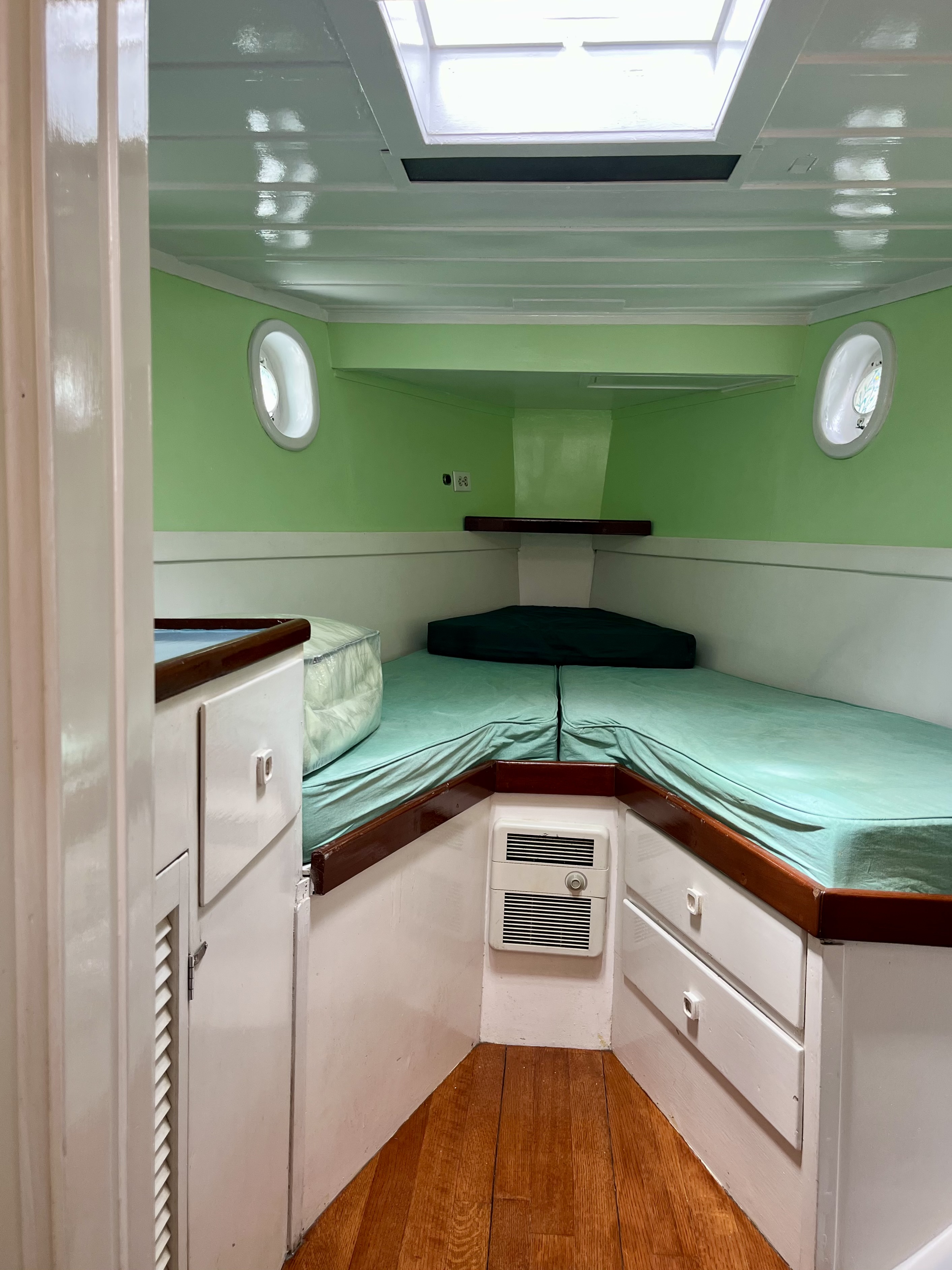 The v-berth forward.