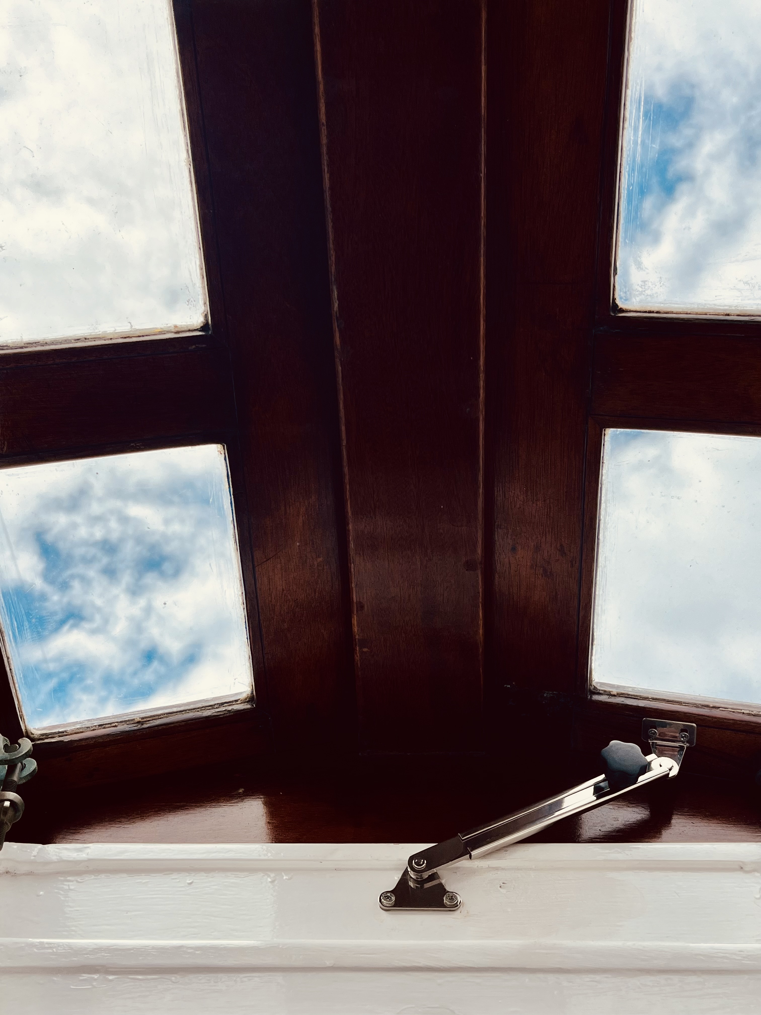 The butterfly hatch from inside.