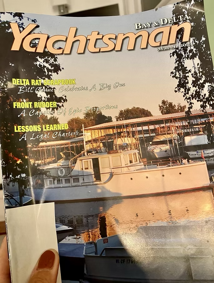 ESLO on the cover of Yachtsman magazine, March 2021.